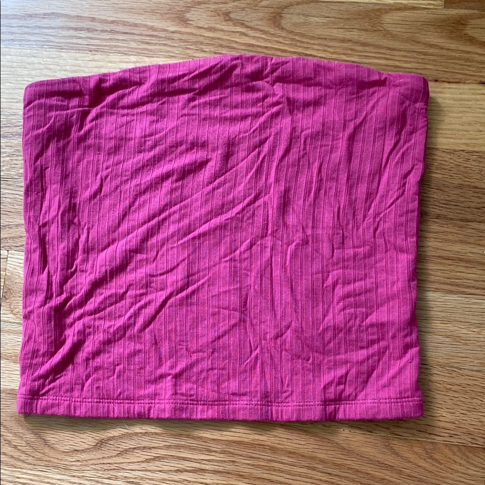 American Eagle Outfitters Fuchsia Ribbed Tube Top